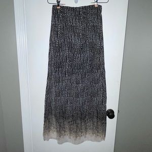 Like-new long skirt, sheer overlay over a black skirt
